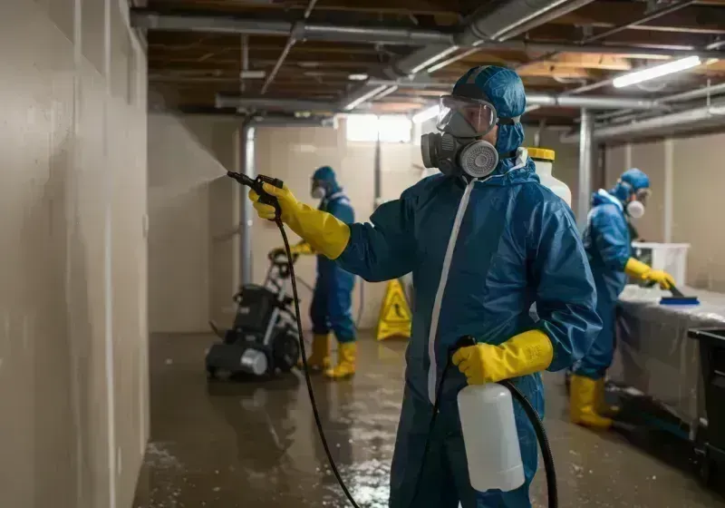 Basement Sanitization and Antimicrobial Treatment process in Lincoln, IL